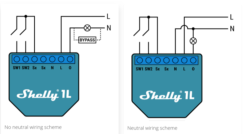 Shelly1L wiring